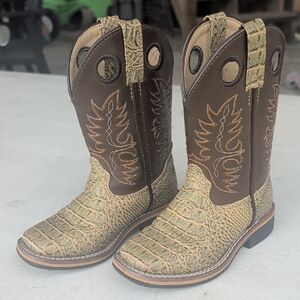 Brown and Tan Western Boots